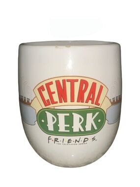 FRIENDS Central Perk White Coffee Mug with Red and Green Logo